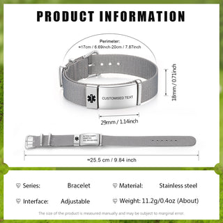 Custom Text Medical Bracelet