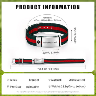 Custom Text Medical Bracelet