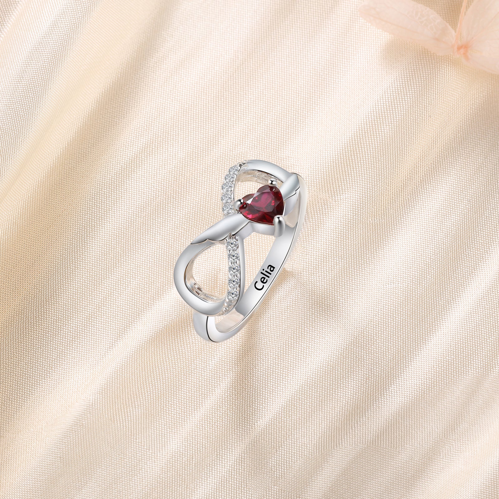 Sterling Silver Custom Birthstone Ring