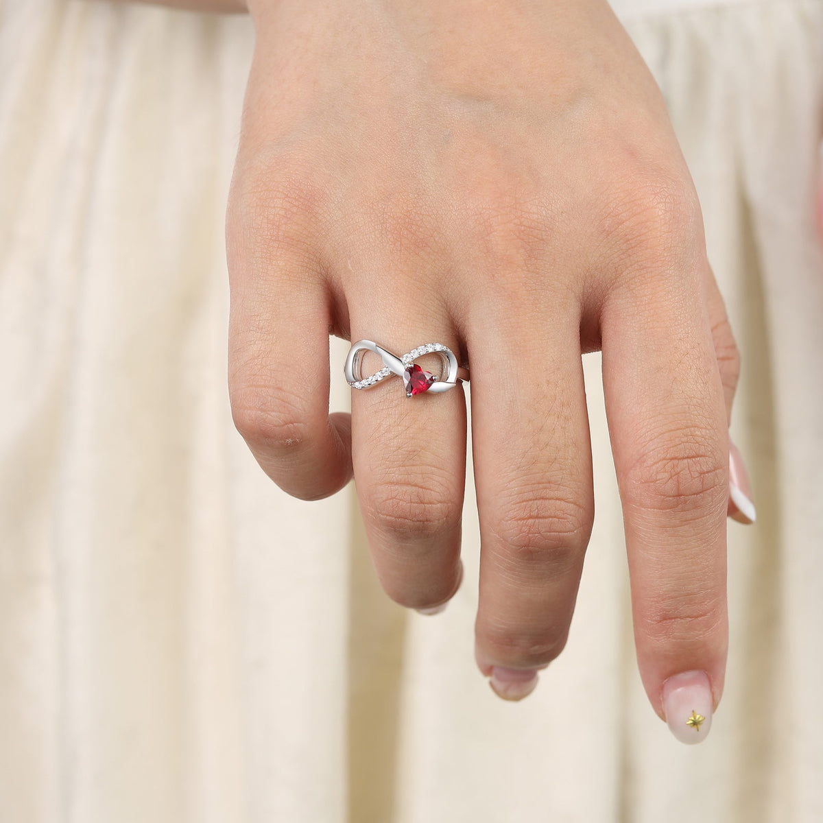 Sterling Silver Custom Birthstone Ring