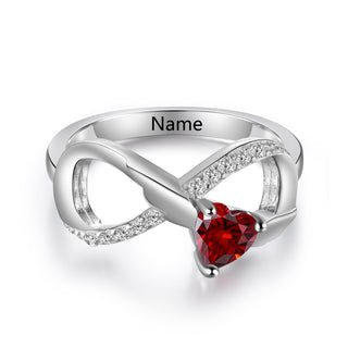 Sterling Silver Custom Birthstone Ring