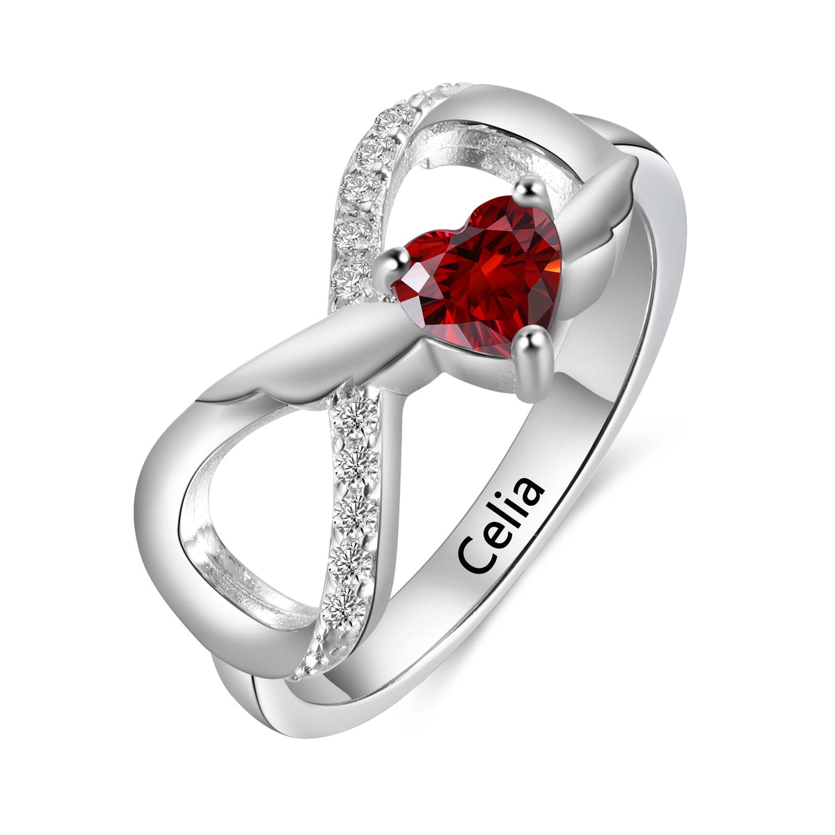 Sterling Silver Custom Birthstone Ring