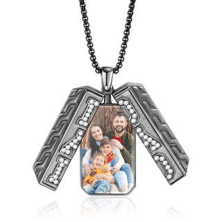 Father's day Custom  Photo Necklace