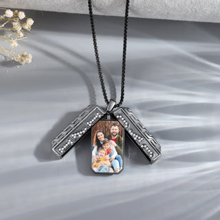 Father's day Custom  Photo Necklace