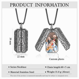 Father's day Custom  Photo Necklace