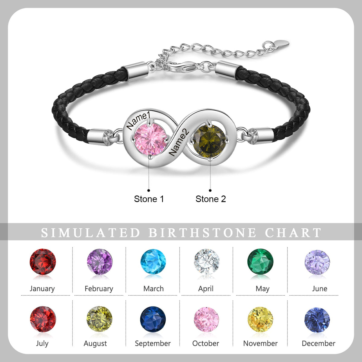 Custom Birthstone Bracelet