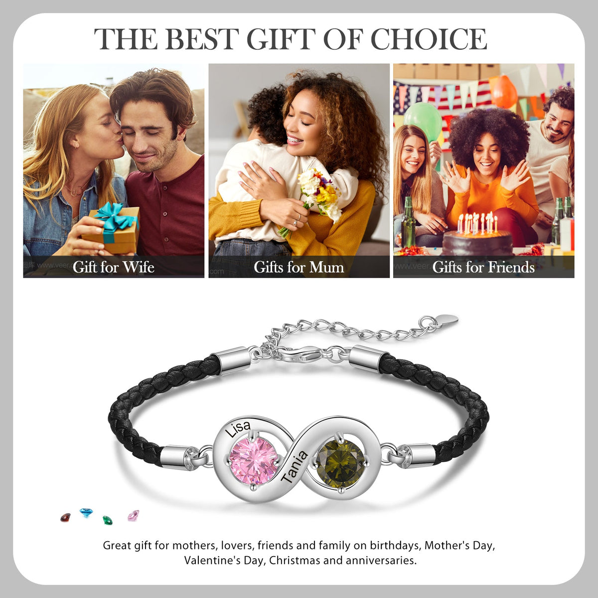 Custom Birthstone Bracelet
