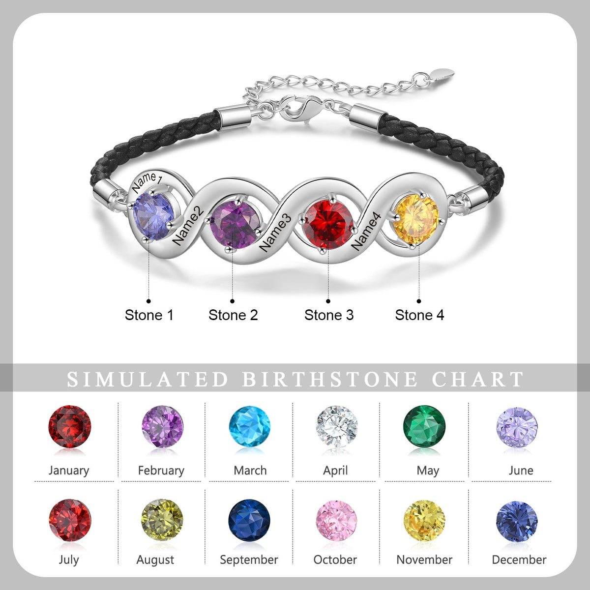 Custom Birthstone Bracelet