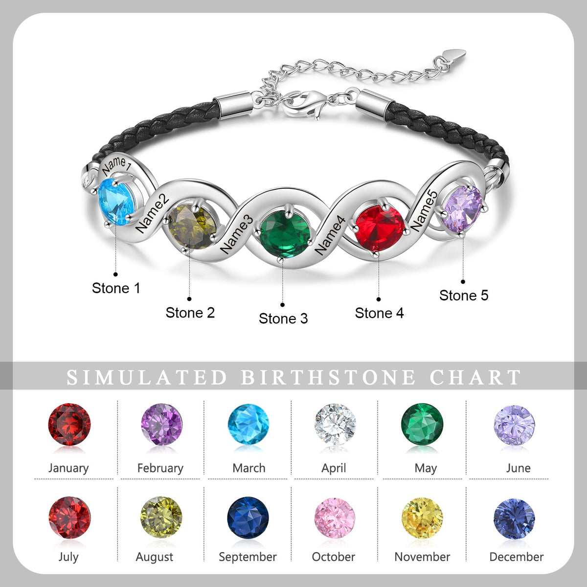 Custom Birthstone Bracelet