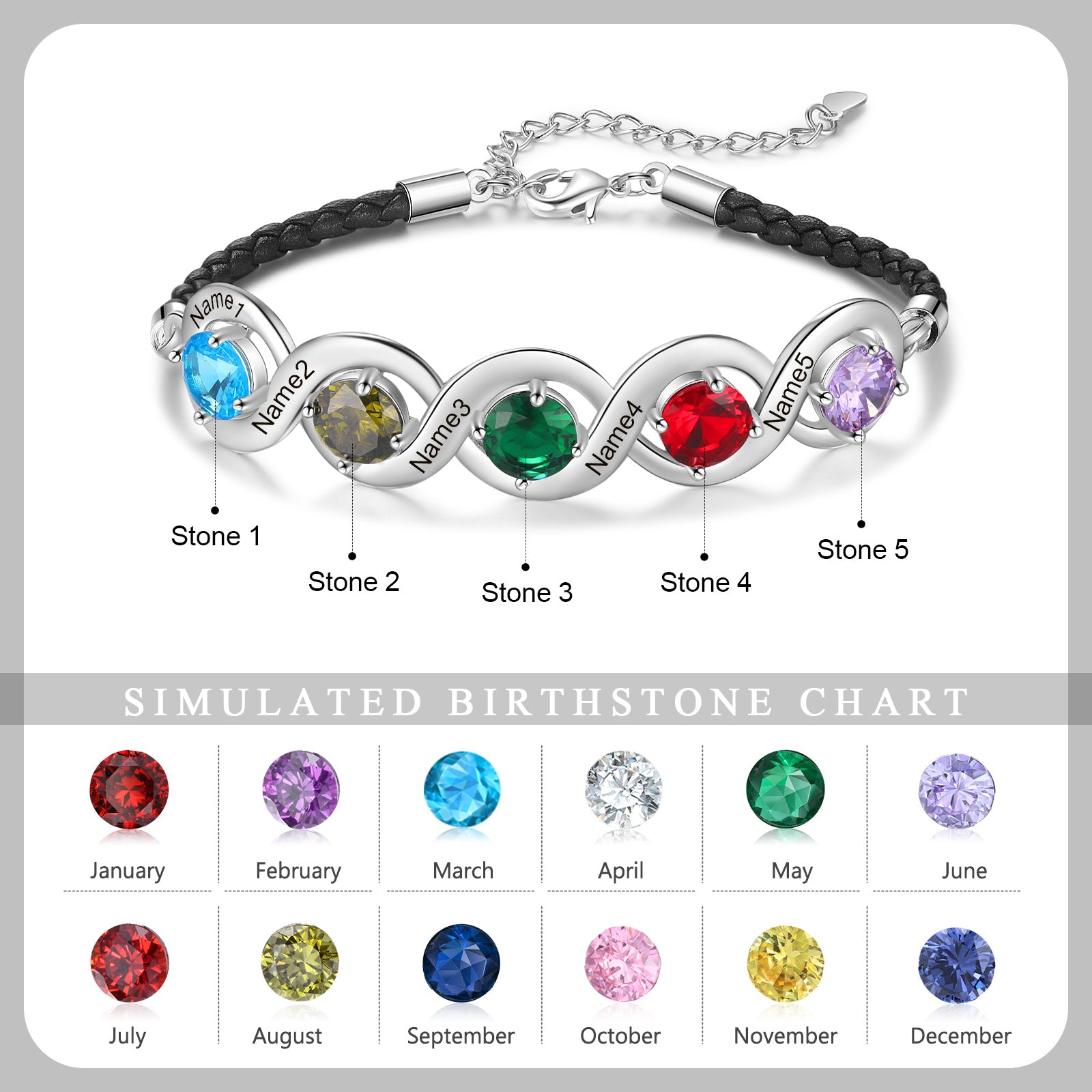 Custom Birthstone Bracelet
