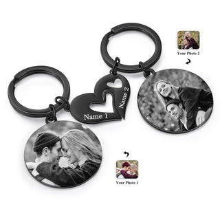 Custom Photo Couple Keychain