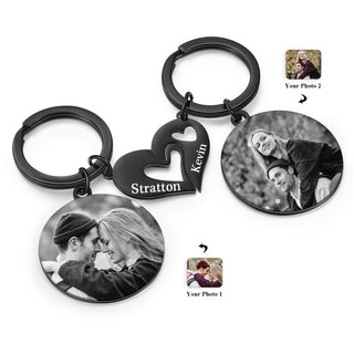 Custom Photo Couple Keychain