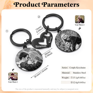 Custom Photo Couple Keychain