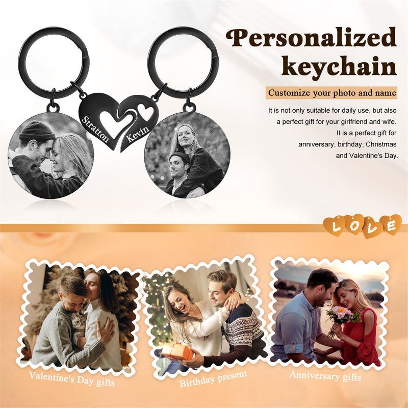 Custom Photo Couple Keychain