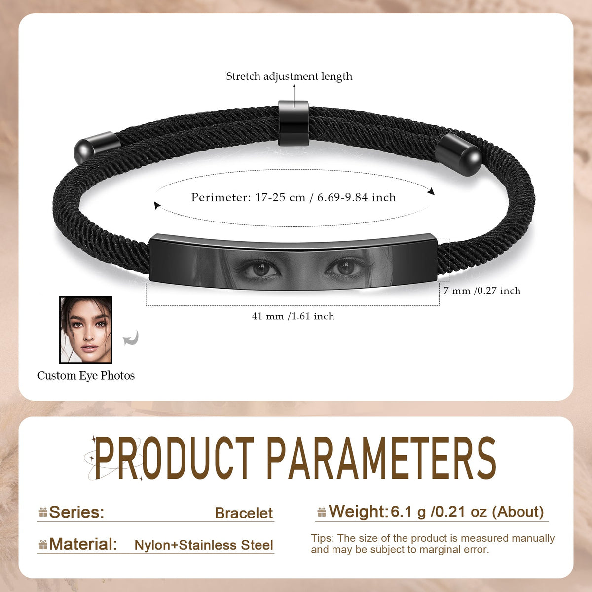Custom Eyes photo Bracelet