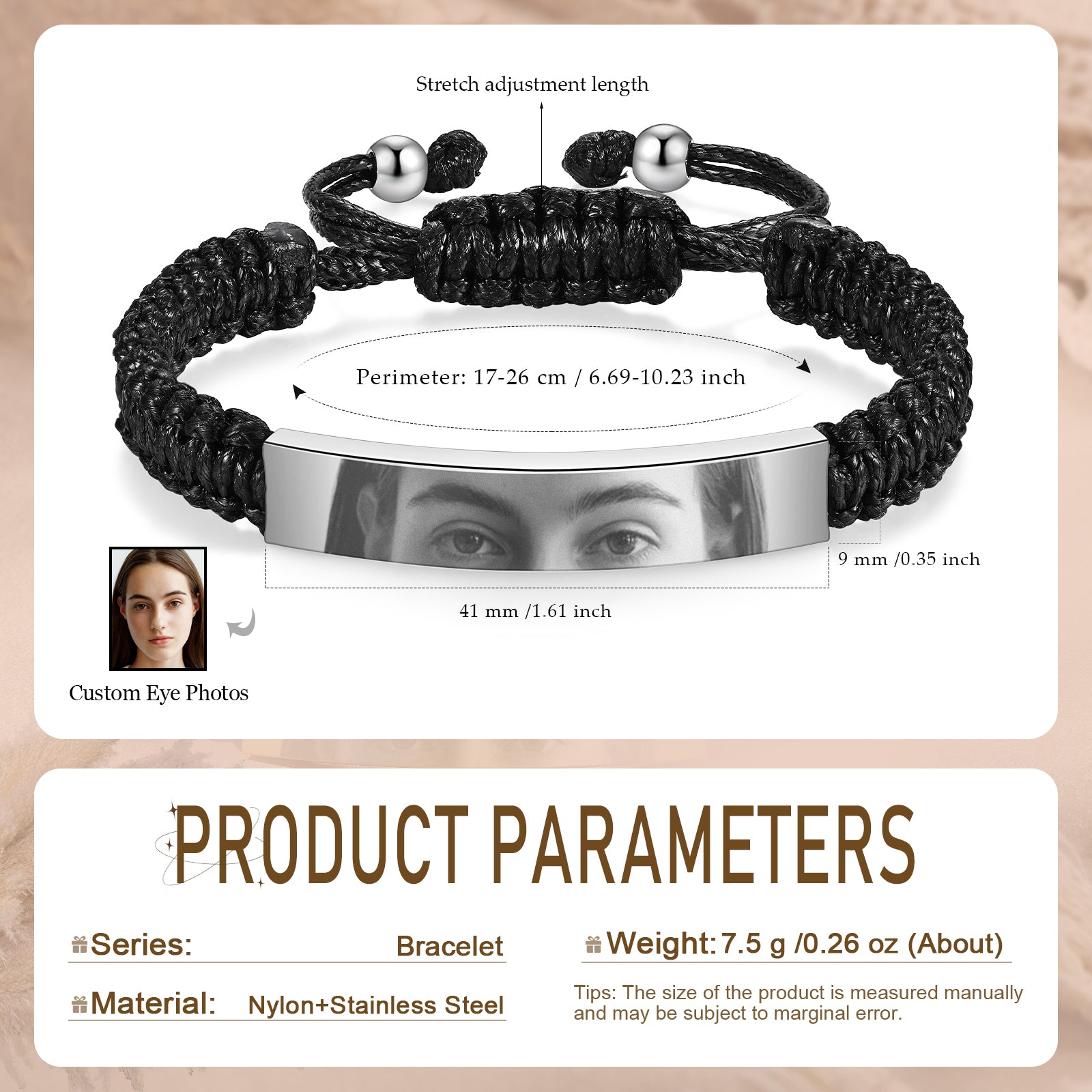 Custom Eyes photo Bracelet
