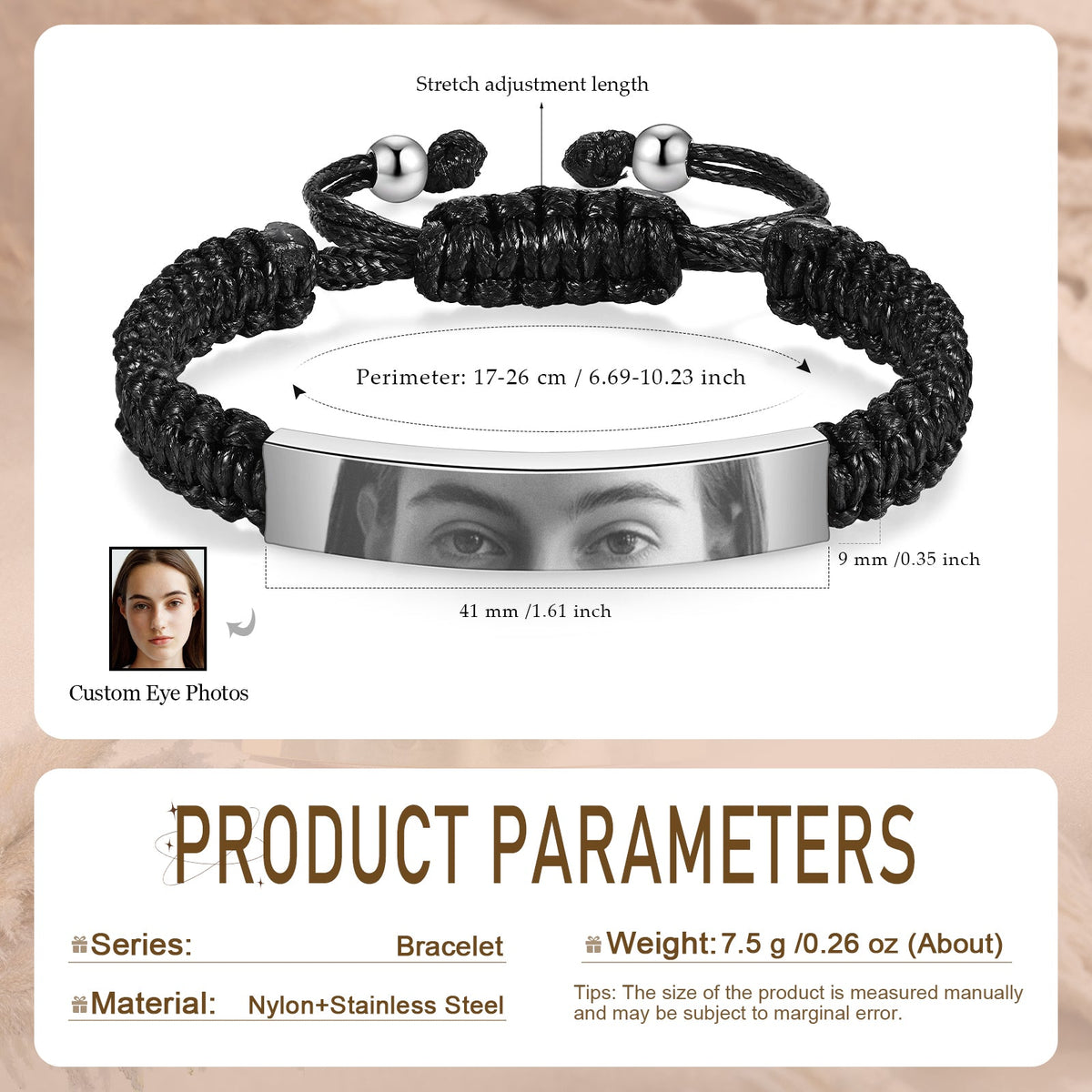 Custom Eyes photo Bracelet