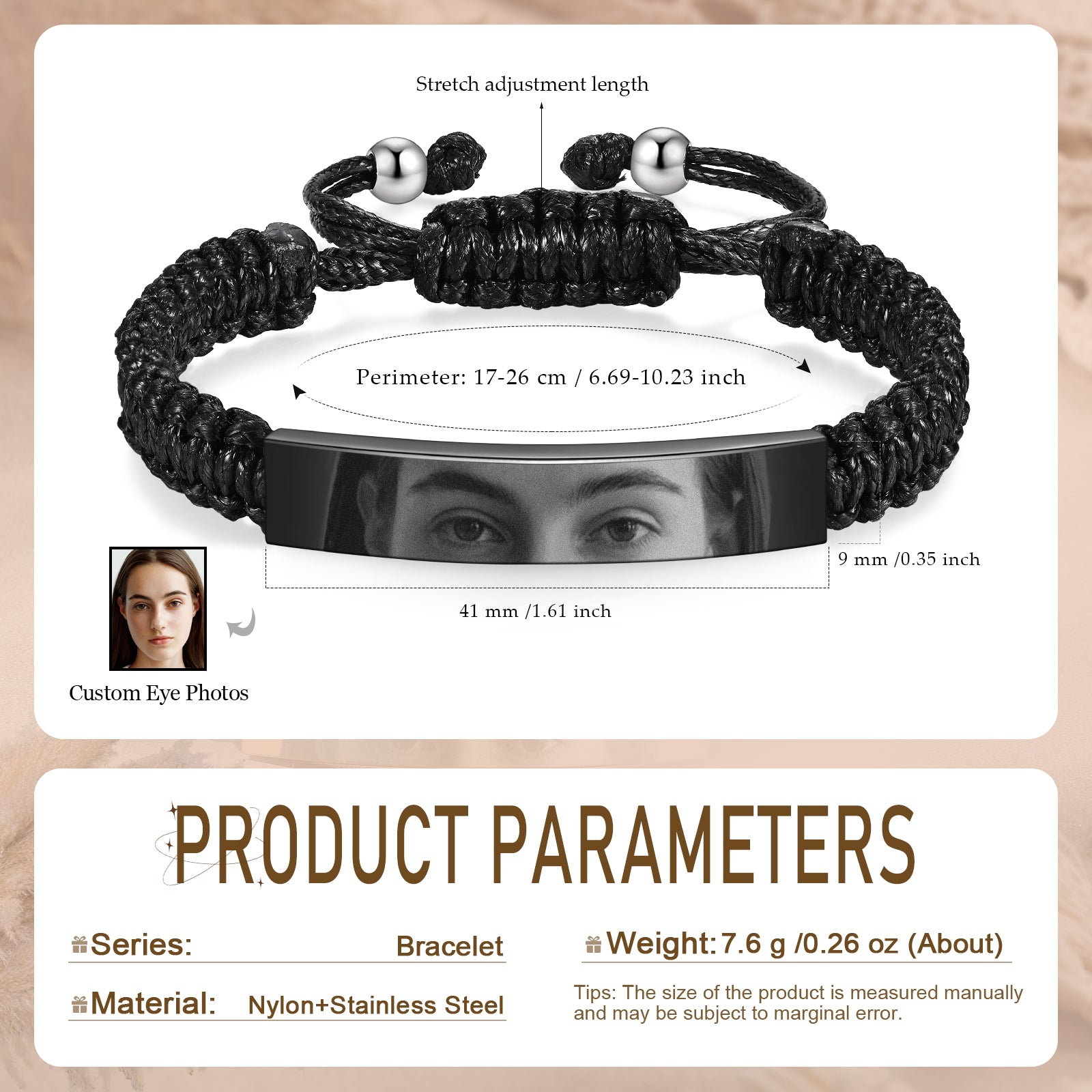 Custom Eyes photo Bracelet