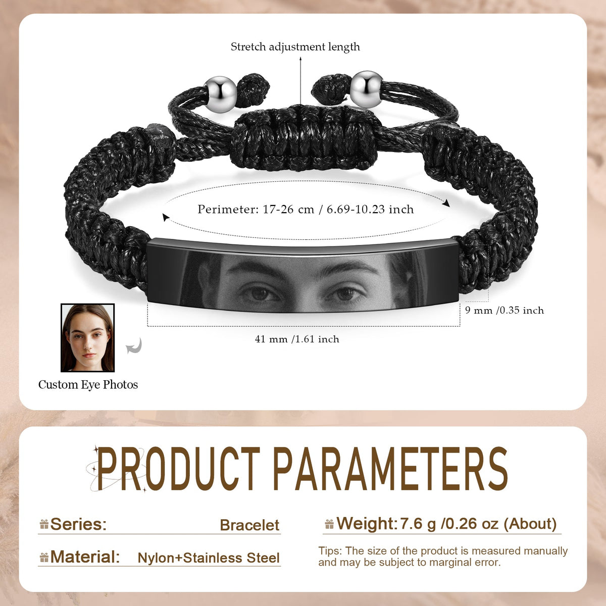 Custom Eyes photo Bracelet