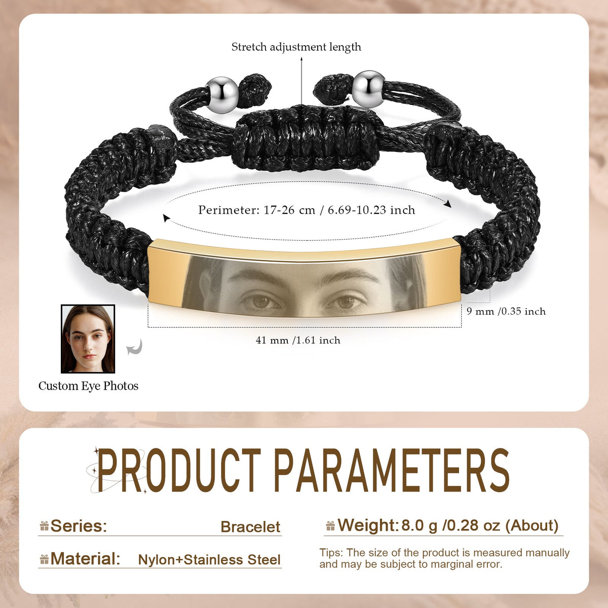 Custom Eyes photo Bracelet