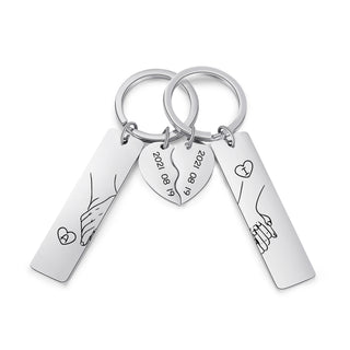 Custom Couple Keychain