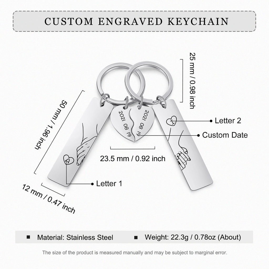 Custom Couple Keychain