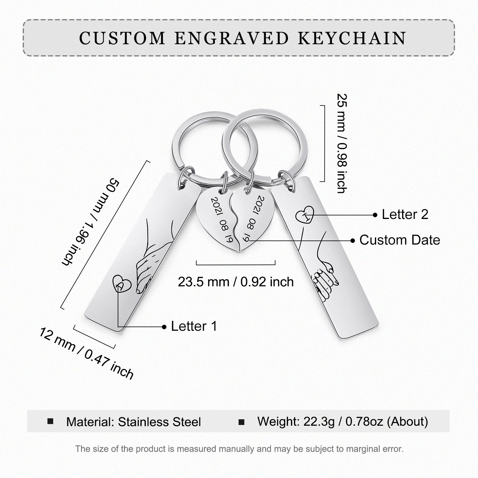 Custom Couple Keychain