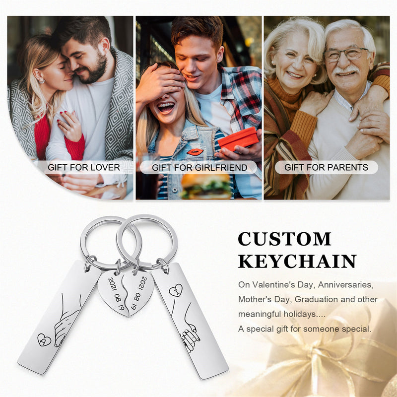 Custom Couple Keychain