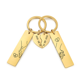 Custom Couple Keychain