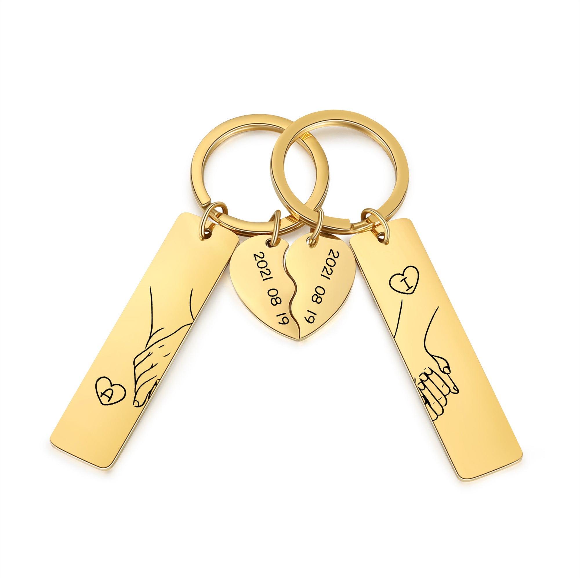 Custom Couple Keychain