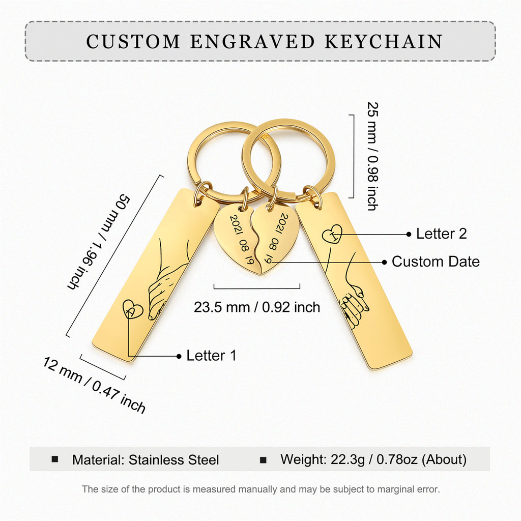 Custom Couple Keychain