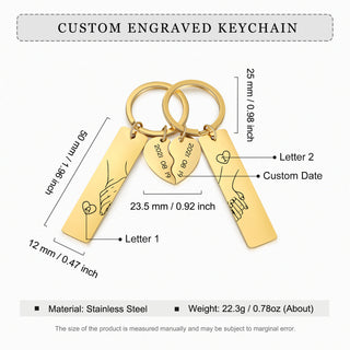 Custom Couple Keychain