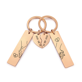 Custom Couple Keychain