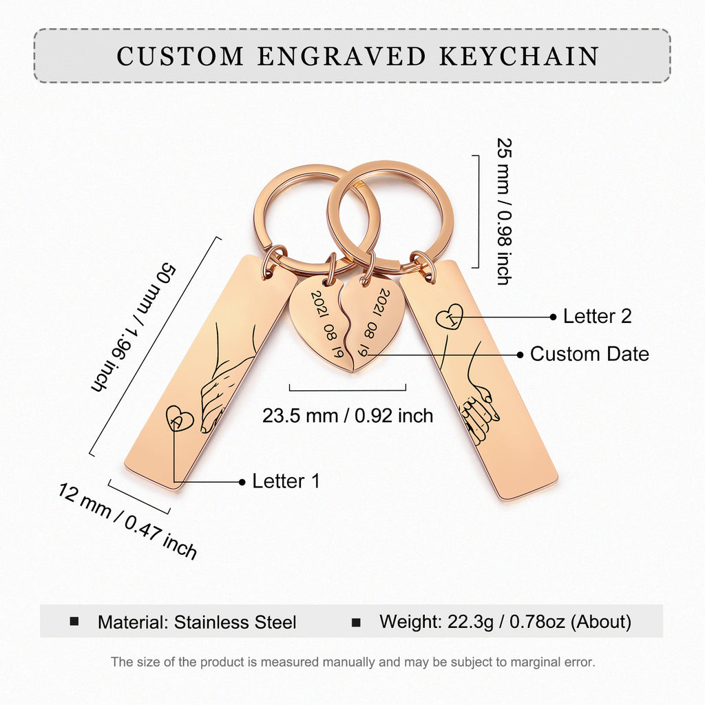 Custom Couple Keychain