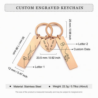 Custom Couple Keychain