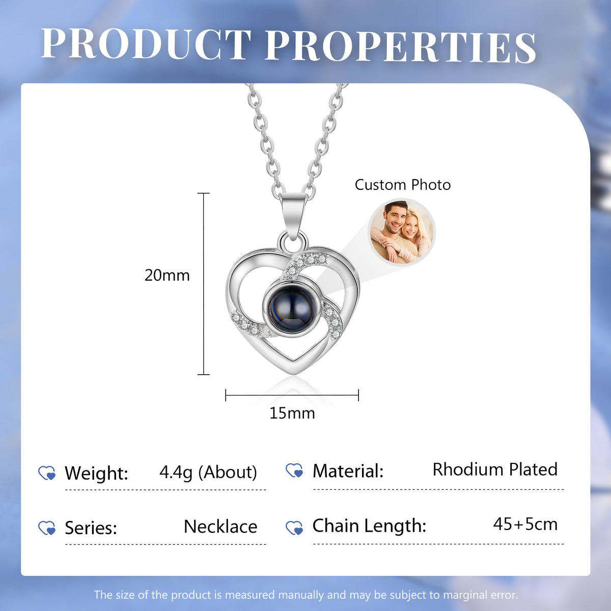 Custom Photo Projection Necklace