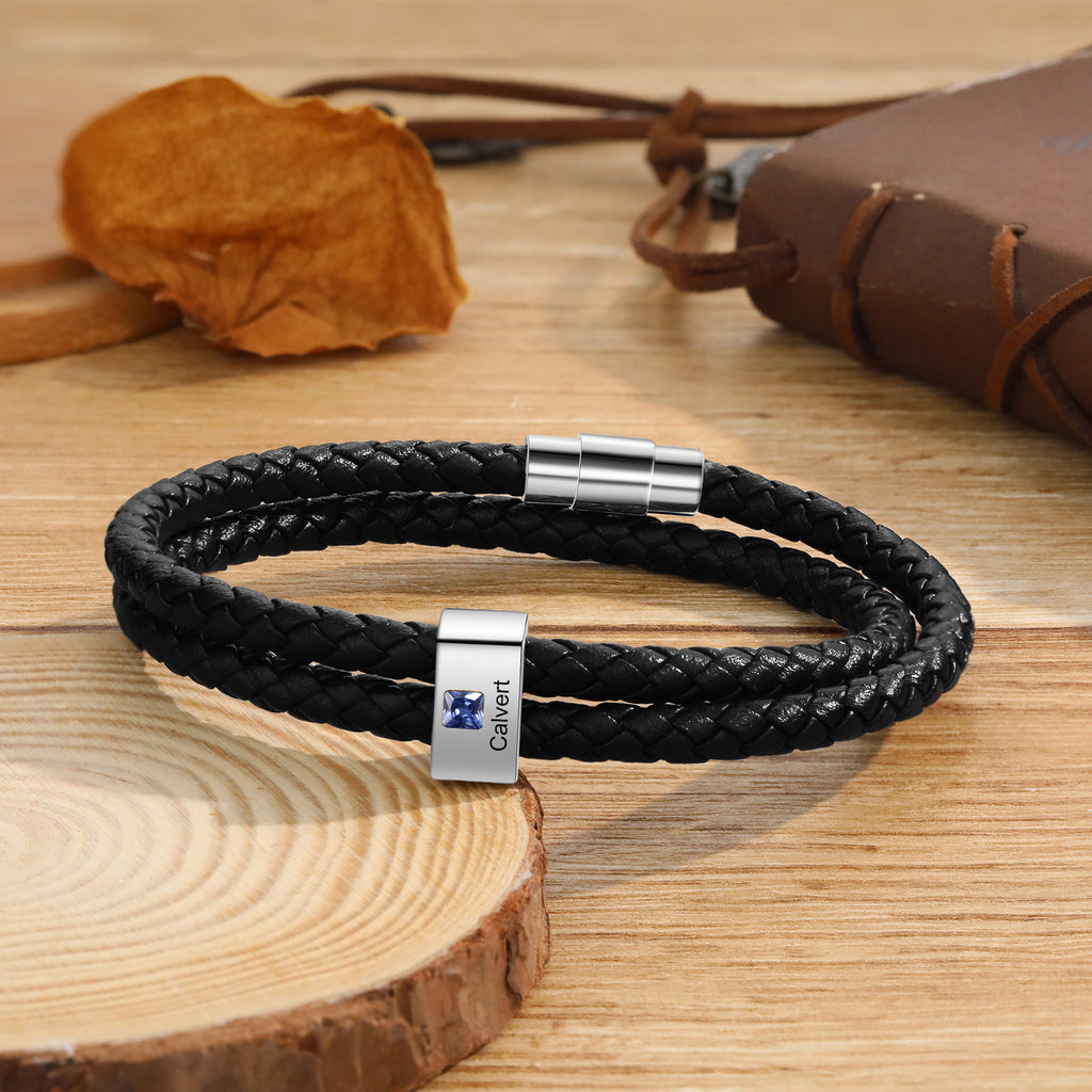 Engraved Stainless Steel Bracelet