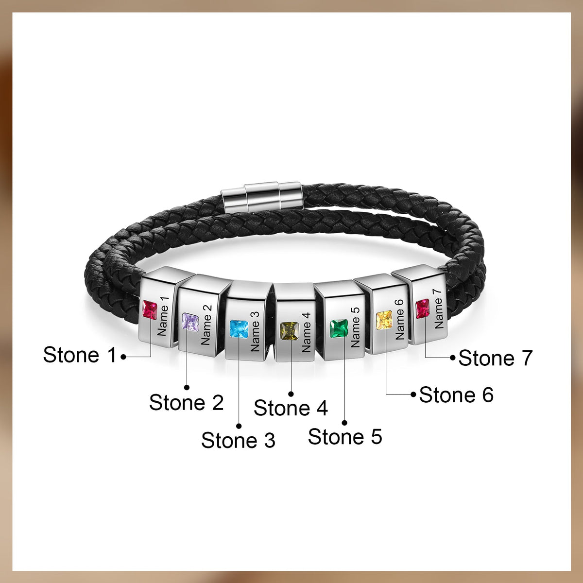 Engraved Stainless Steel Bracelet