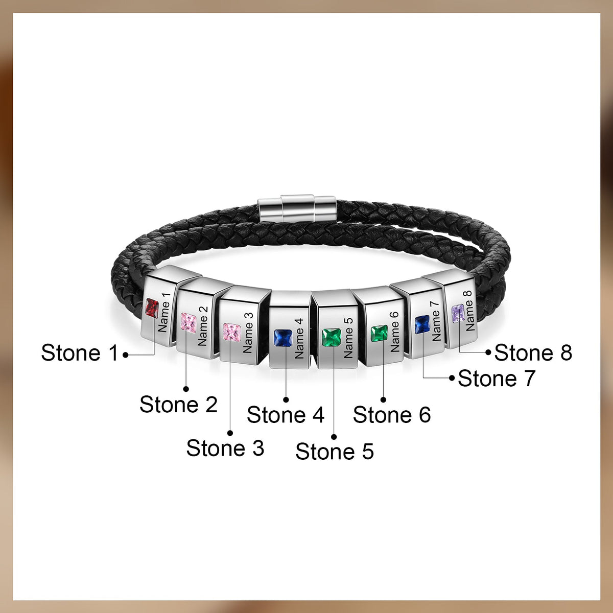 Engraved Stainless Steel Bracelet