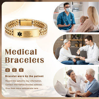 Custom Letter Medical Bracelet