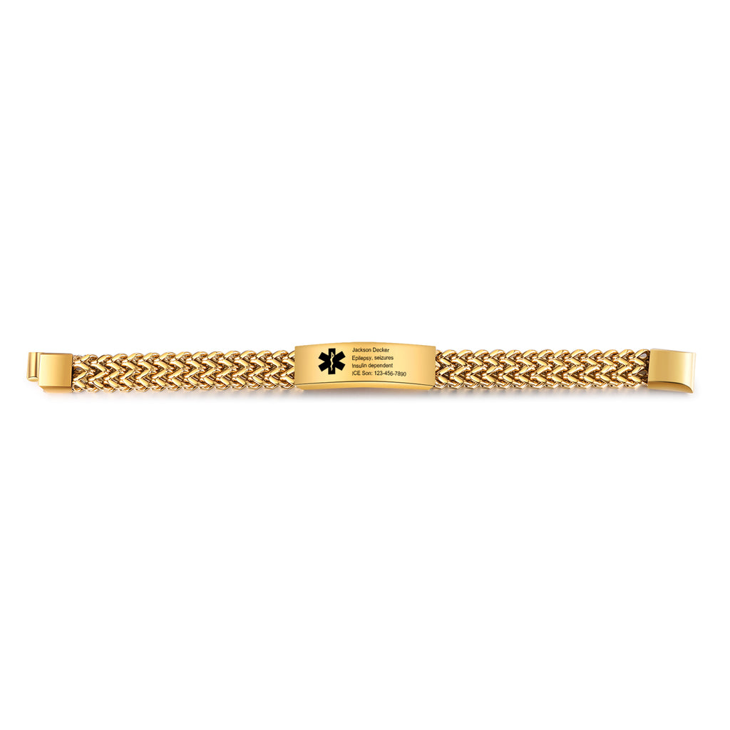 Custom Letter Medical Bracelet