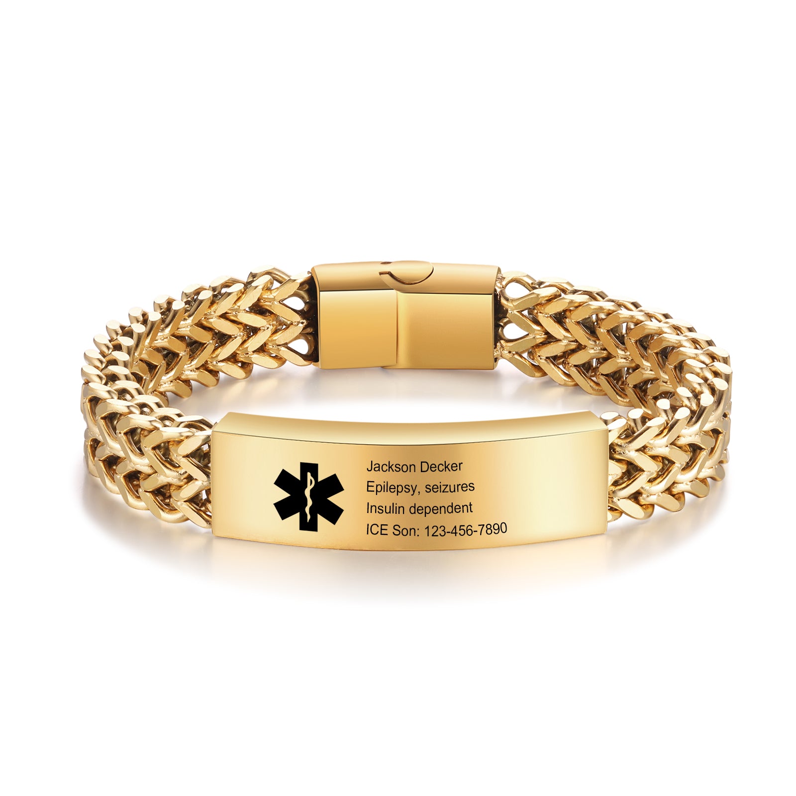 Custom Letter Medical Bracelet
