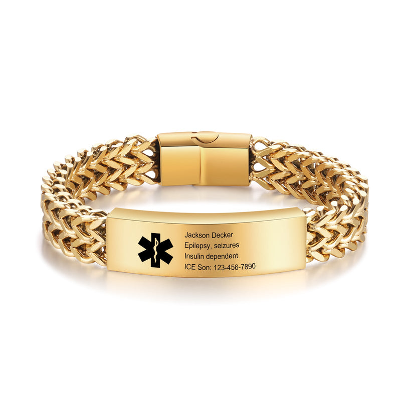Custom Letter Medical Bracelet