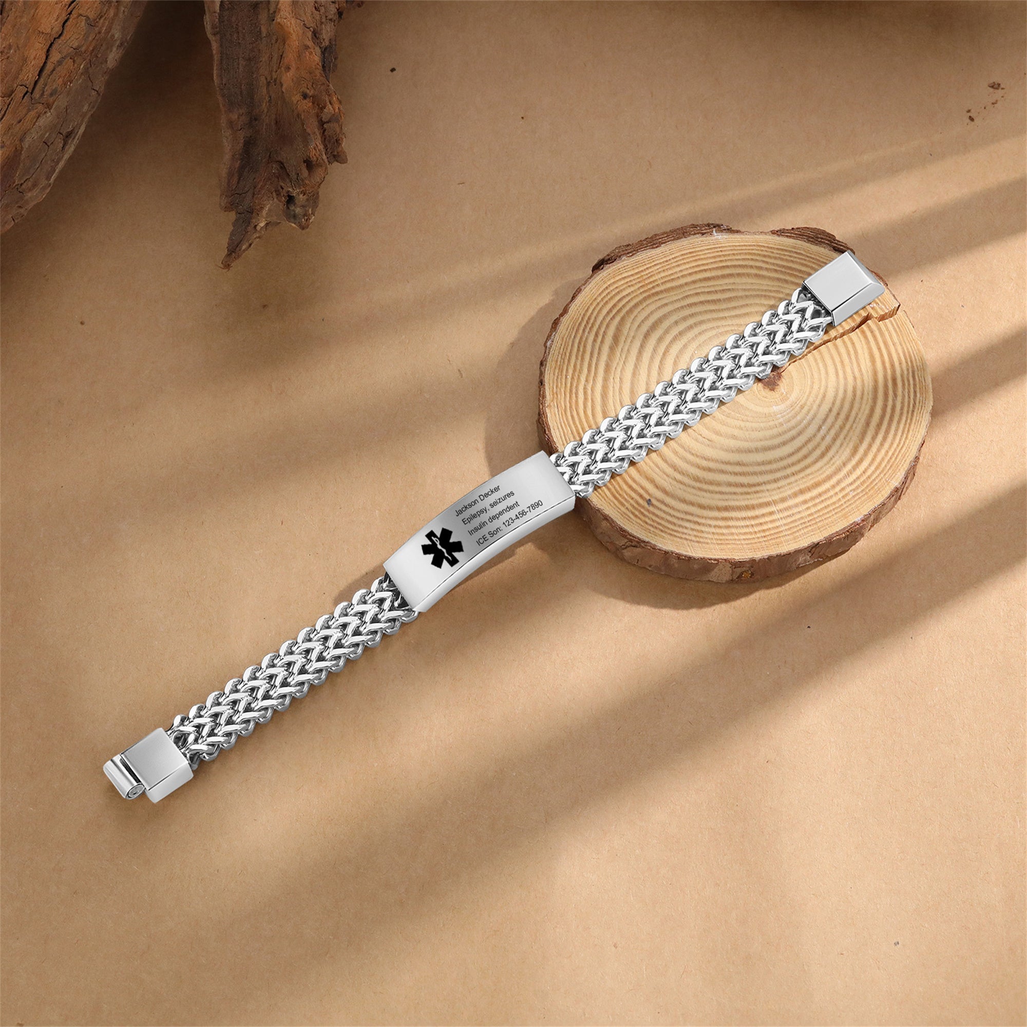 Custom Letter Medical Bracelet