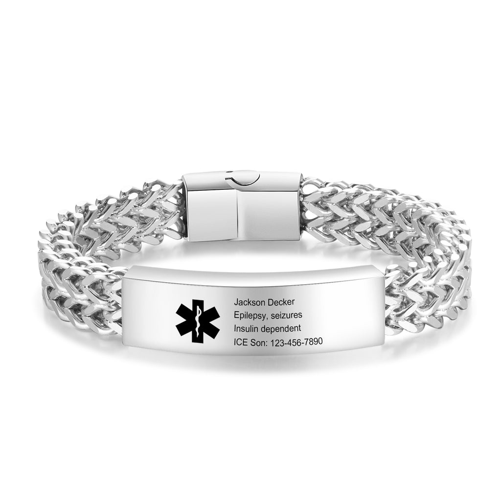 Custom Letter Medical Bracelet