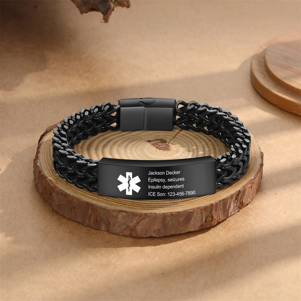 Custom Letter Medical Bracelet