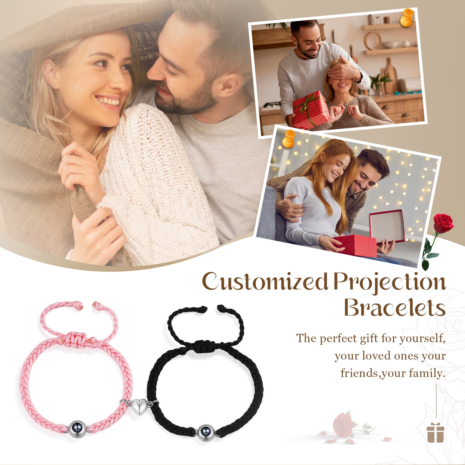 Custom Photo Couple Bracelet