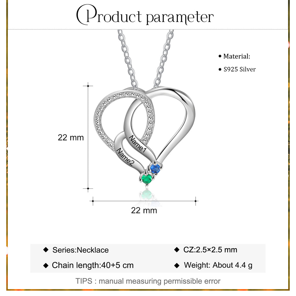 925 Sterling silver Custom Birthstone necklace