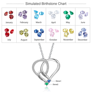 925 Sterling silver Custom Birthstone necklace