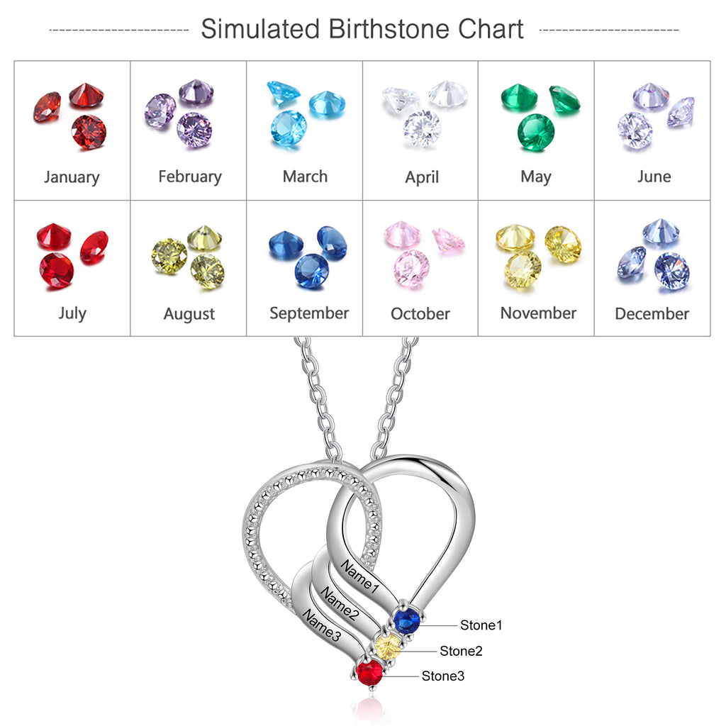 925 Sterling silver Custom Birthstone necklace